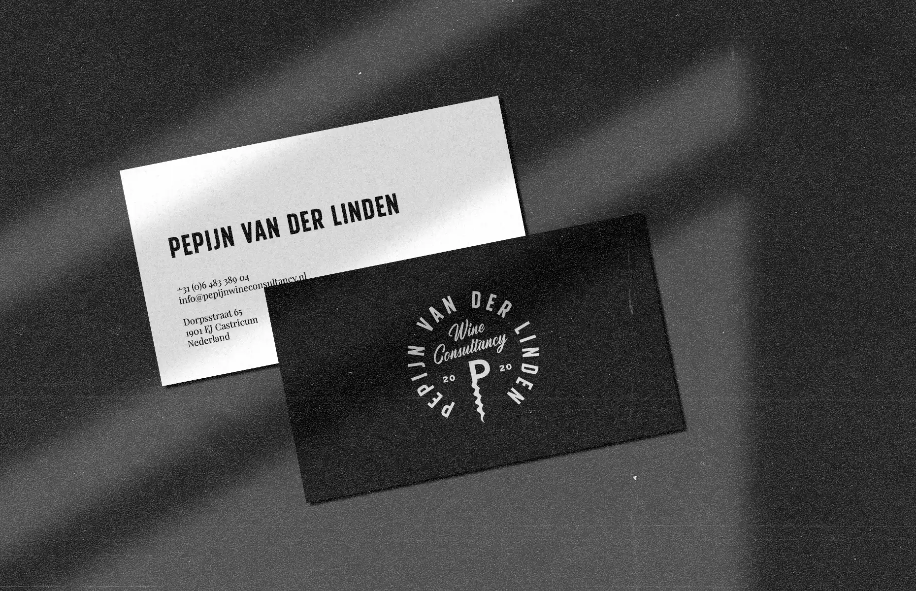 Visitekaartje ontwerp Pepijn van der Linden Wine Consultancy