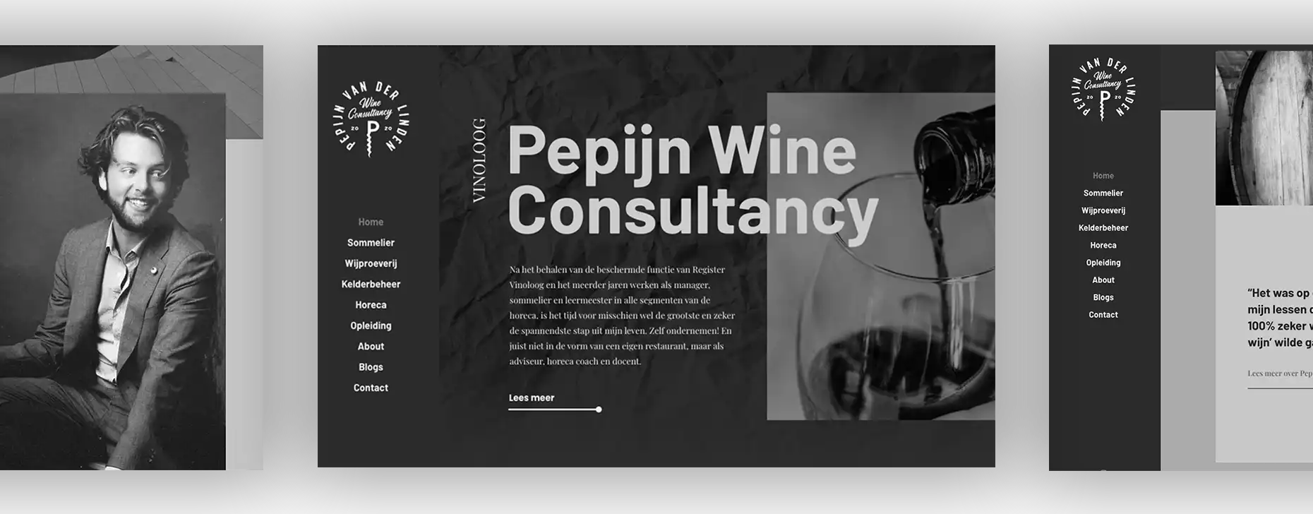 Webdesign Pepijn van der Linden Wine Consultancy