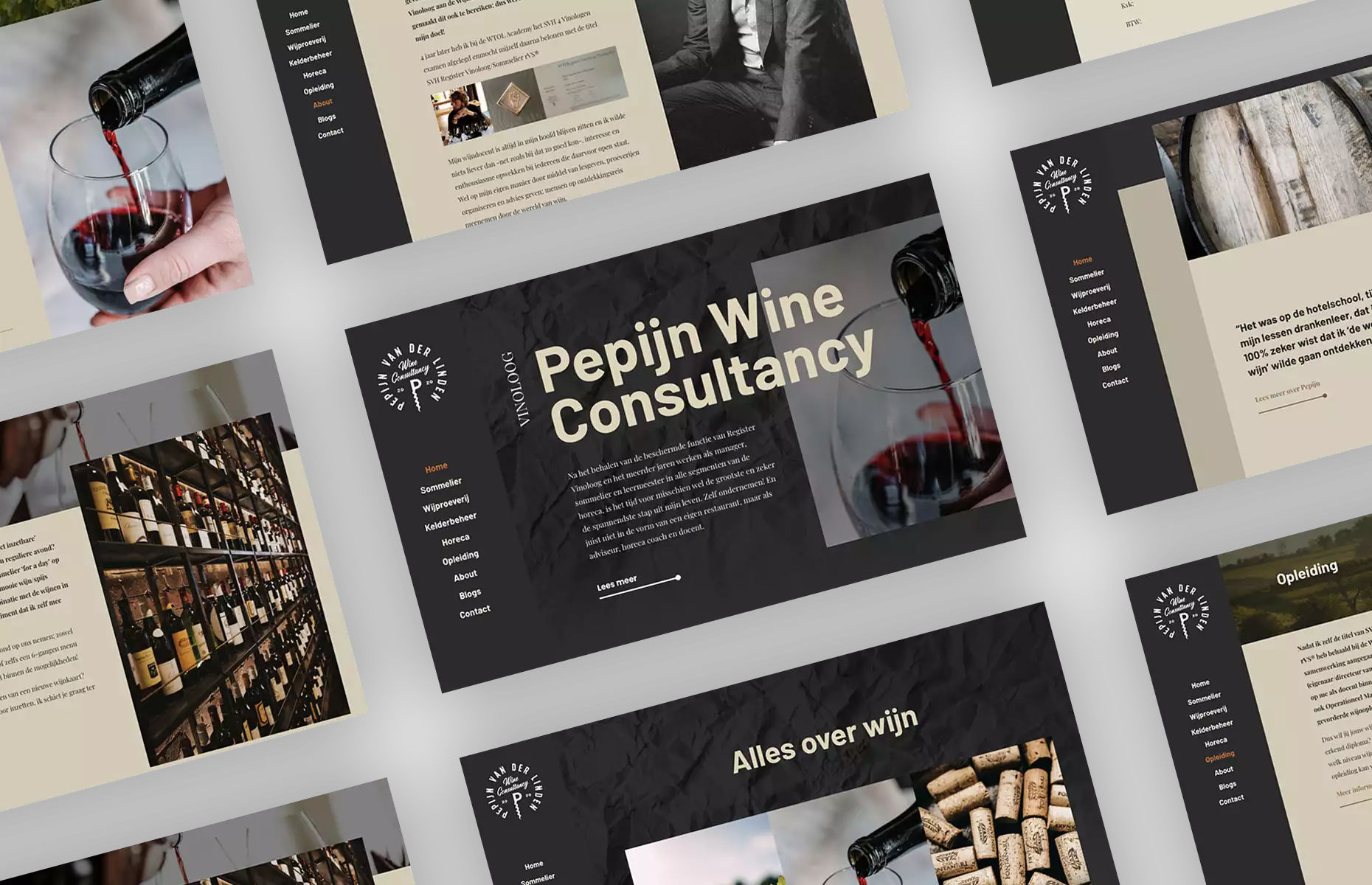Webdesign Pepijn van der Linden Wine Consultancy